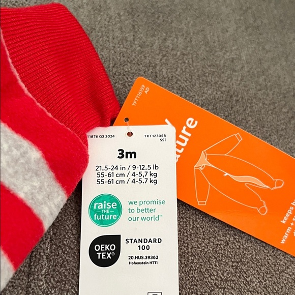 Carter's Festive Red and White Reindeer Footie - Picture 3 of 10